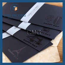 Luxury Black UV Hot Stamping Black Envelope (CMG-ENV-005)